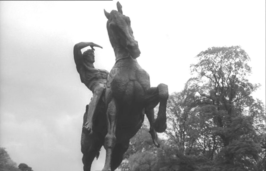 ‘Physical Energy’ statue, erected in Kensington Gardens 1907 as seen Circa 1964