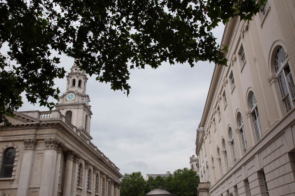 St. Martin-in-the-Fields Church Path, London WC2 looking towards the National Gallery.