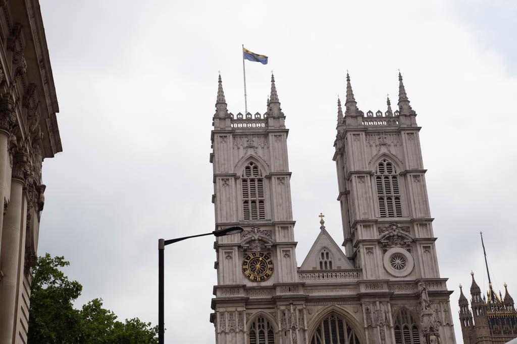 Looking towards Westminster Abbey from Tothill Street.