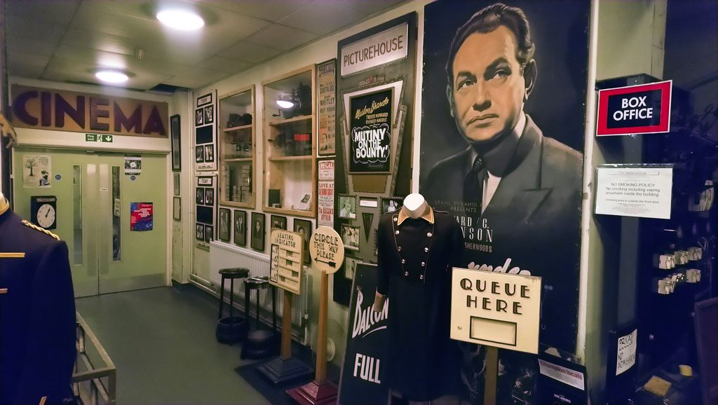 A selection of items on display at the Cinema Museum, Kennington