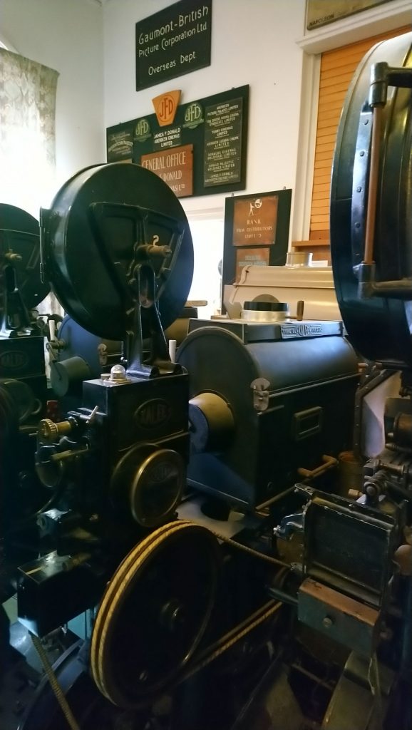 35mm projectors on display at the Cinema Museum, Kennington