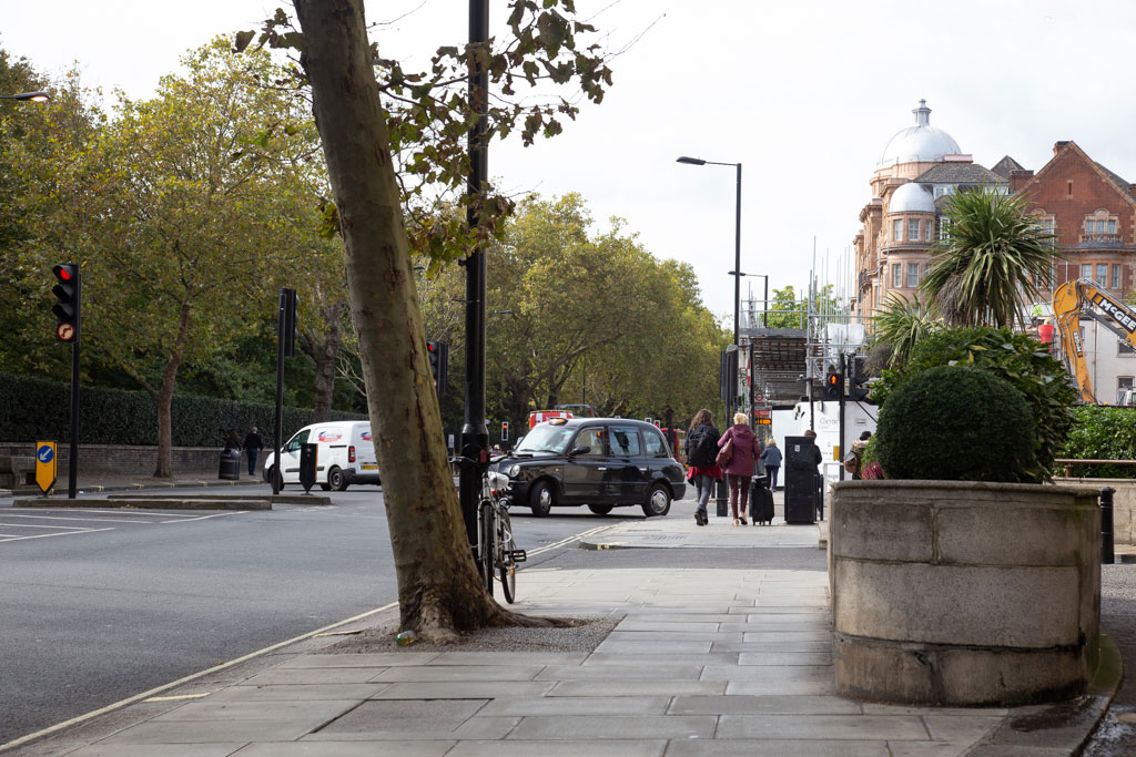 Bayswater Road, London W2 near Inverness Terrace.