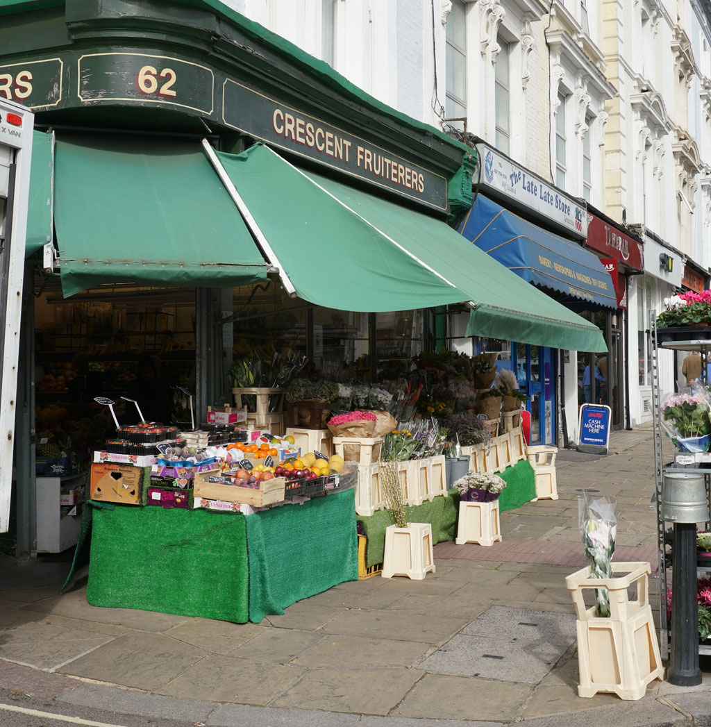 The corner of Belsize Crescent and Belsize Lane.