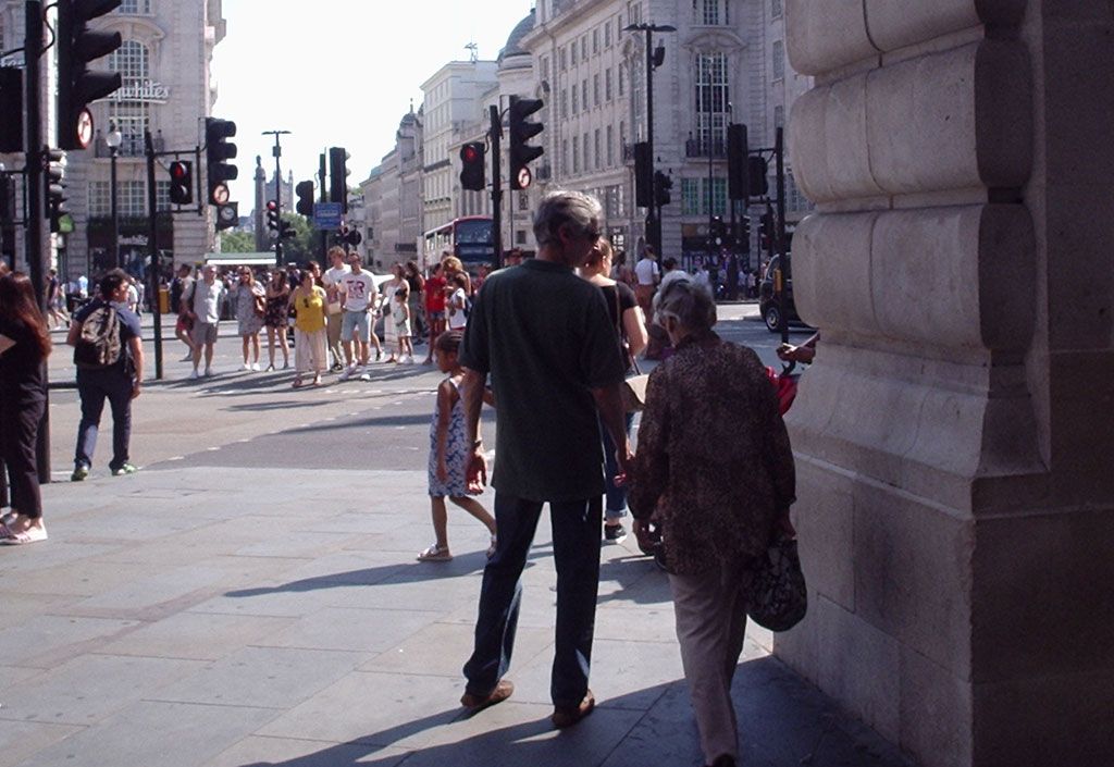 Piccadilly Circus from the junction with Glasshouse Street