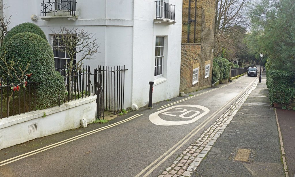 Outside number 2 Holly Place on Holly Walk.