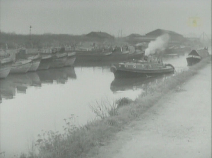 Looking across to the lay-by and the Bulls Bridge Repair Yard. Circa 1954