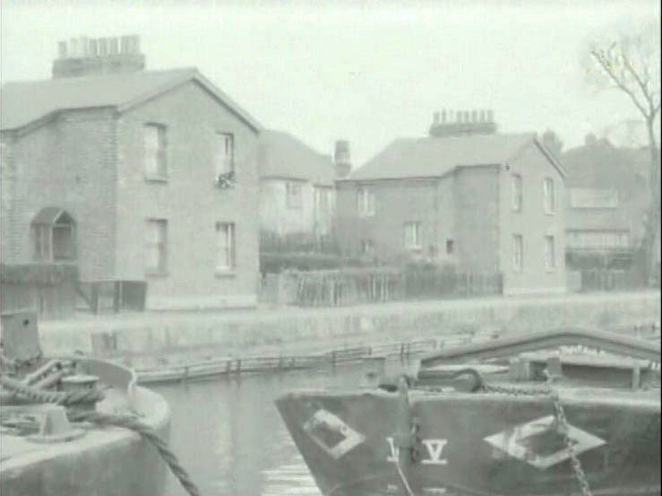 Looking across to Bulls Bridge Road and the houses in Tilney Road, Southall, Middlesex Circa 1954