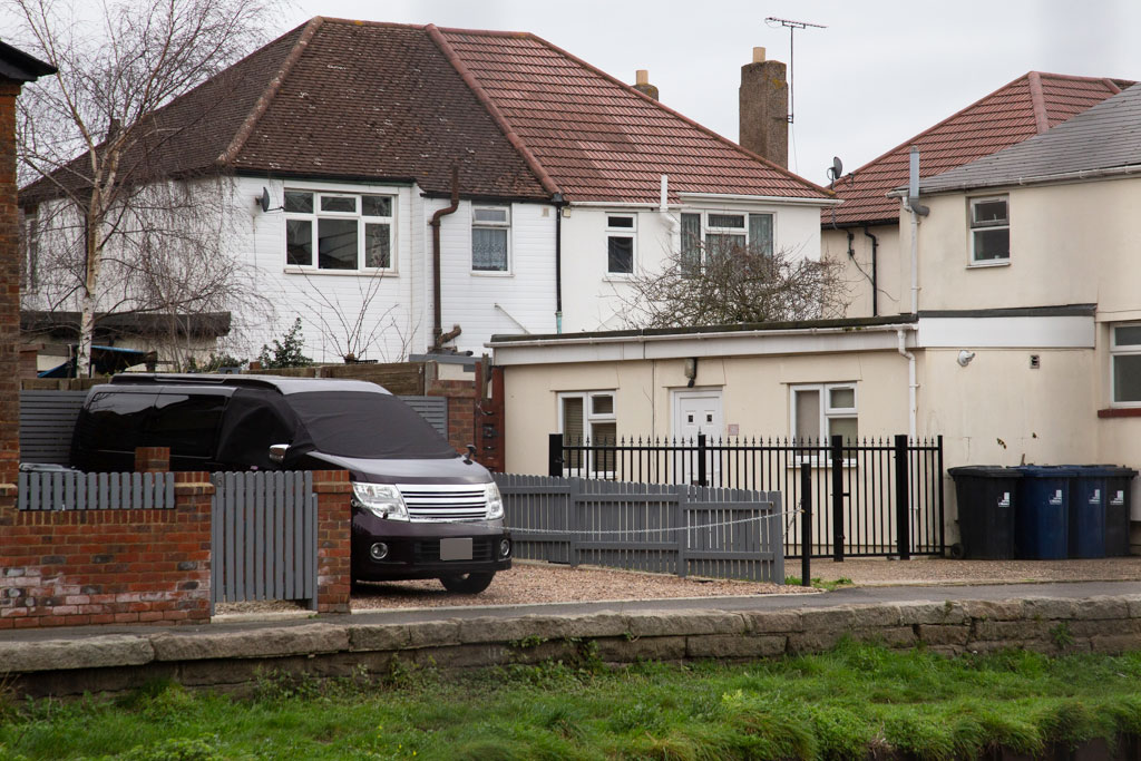 Bulls Bridge Road and the backs of the houses in Tilney Road as background.