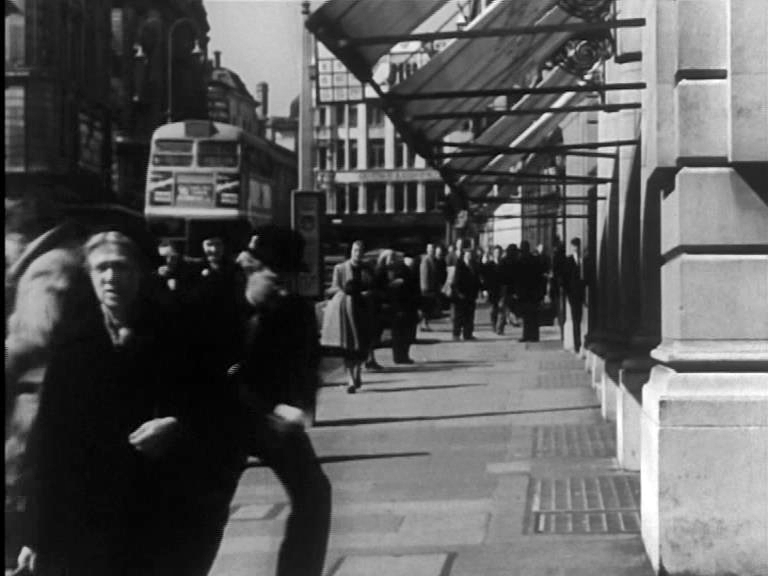 Orange Street WC2 along Haymarket towards Coventry Street. Circa 1951