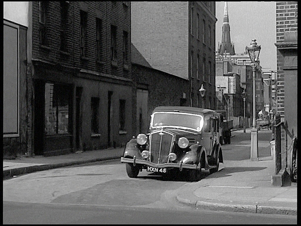 Hatherley Street from Vauxhall Bridge Road with the corner of Walcott Street and Vincent Square beyond the lorry. Circa 1952