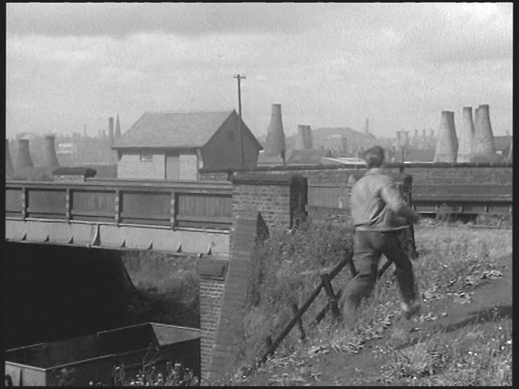 The bridge is the last of three bridges situated very close together that were essentially foot bridges linking Burslem brickworks (out of shot to the left) with Sneyd Colliery (out of shot to the right). Circa 1952