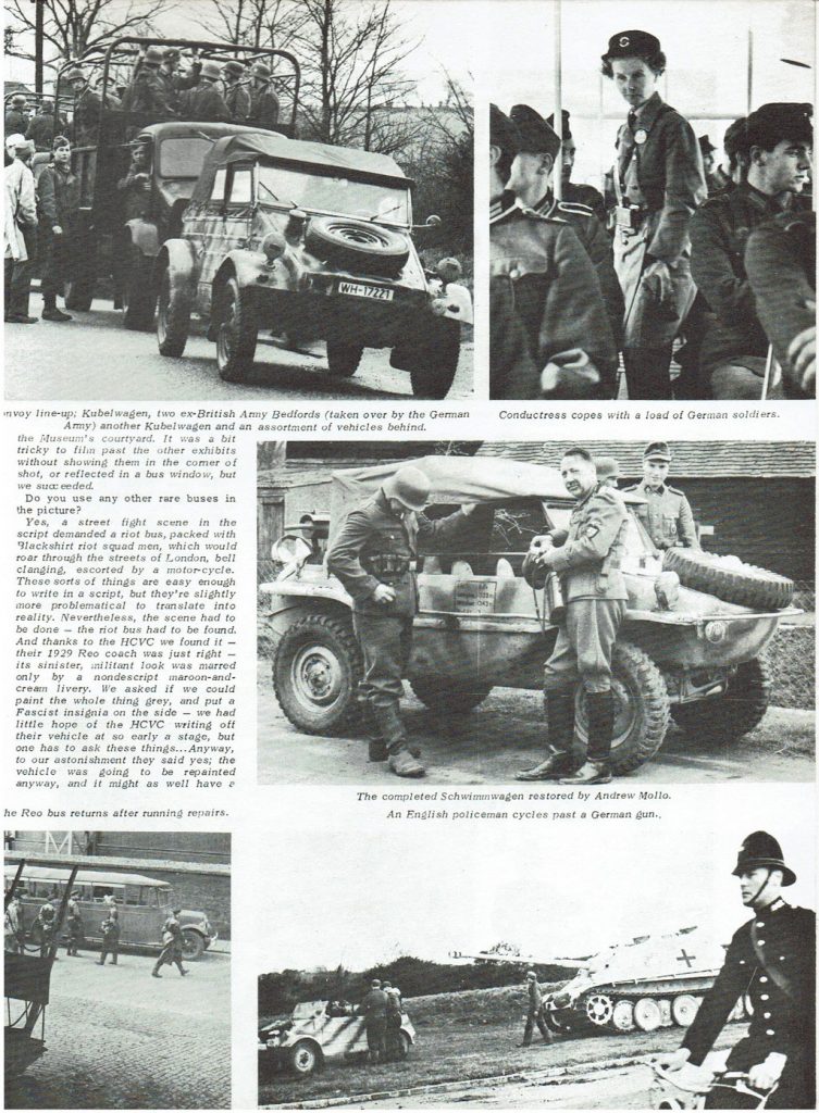 Old Motor and Vintage Commercial Magazine extract fromDecember 1964 regarding the film It Happened Here