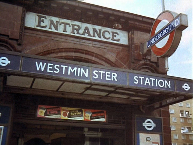 Kilburn Park Underground Station Circa 1966 dressed as Westminster