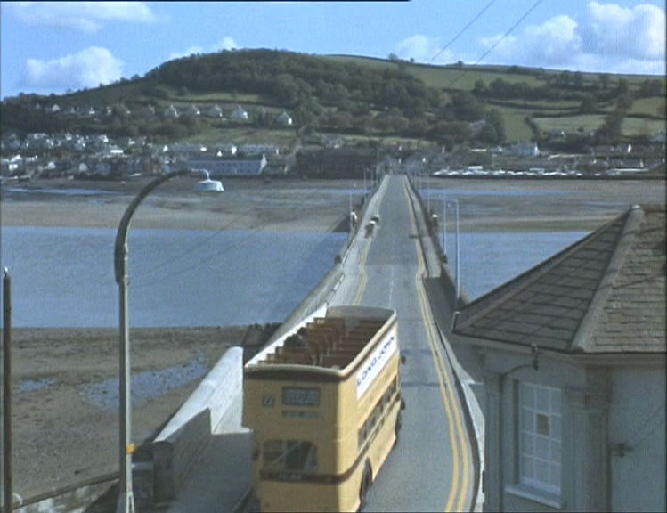 The Old Toll House and onto the Teignmouth and Shaldon Bridge. Circa 1966