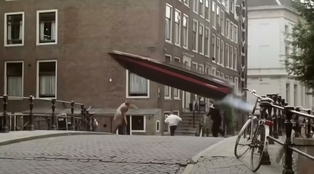 Intersection Keizersgracht and Leidsegracht in Amsterdam. Circa 1988