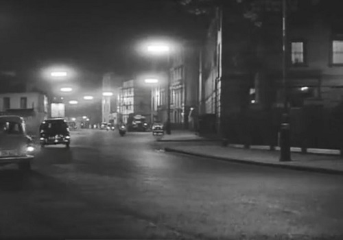 Millbank towards distant Vauxhall Bridge Road, London SW1. Circa 1960