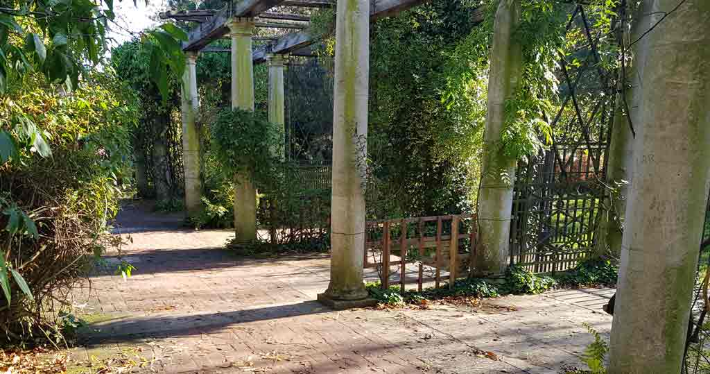 The colonnades in The Hill Gardens.