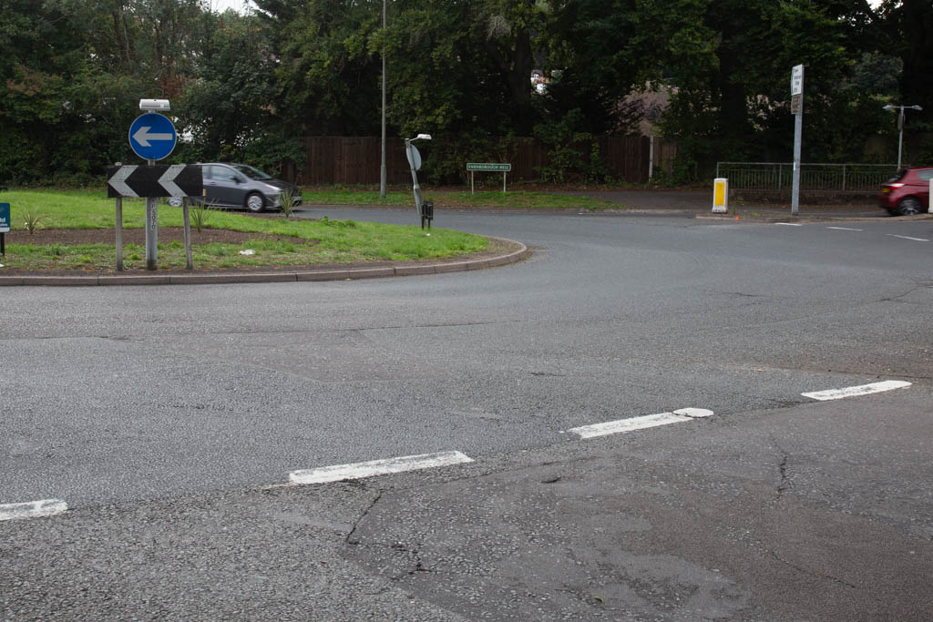 Farnborough Way at the junction with Shire Lane.