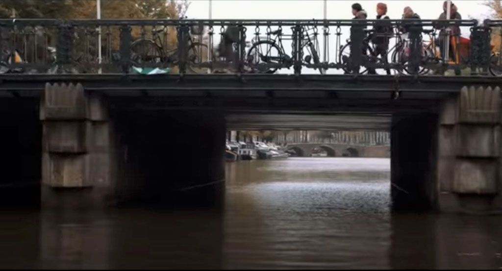 Johanna Borskibrug at the intersection of Vijzelstraat and Keizersgracht, Amsterdam Circa 2014
