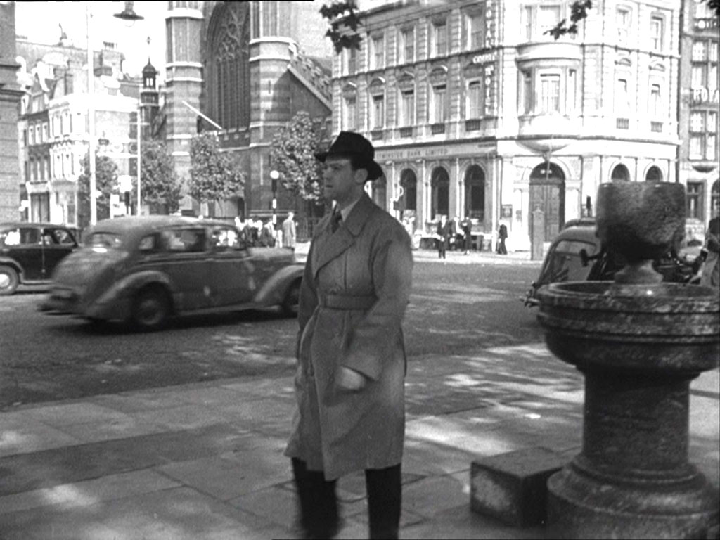 The southern end of Sloane Street in Chelsea SW1 at the junction with Sloane Square Circa 1956