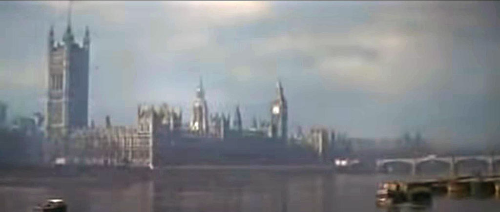Westminster as seen from the Lambeth Palace Road, London Circa 1962