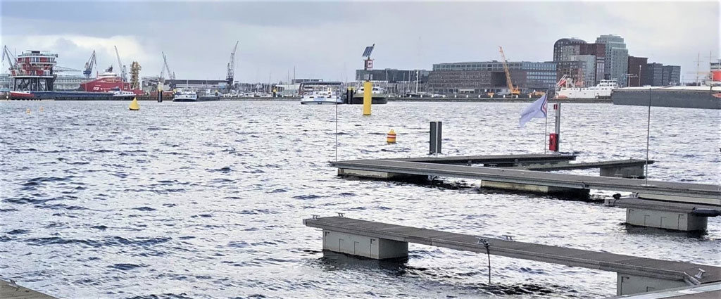 A view to the west on the river Ij, Amsterdam