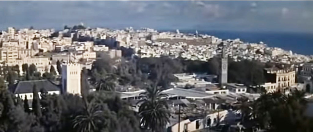 Aerial view of Tangier, Morocco Circa 1962