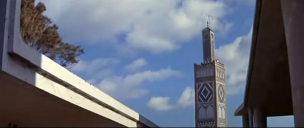 A close up of the Sidi Bou Abid Mosque . Tangier, Morocco Circa 1962