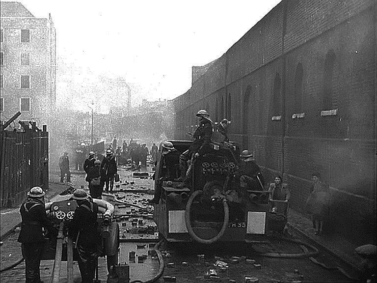 Looking East along Pennington Street, London E1 with Artichoke Hill off the left Circa 1942