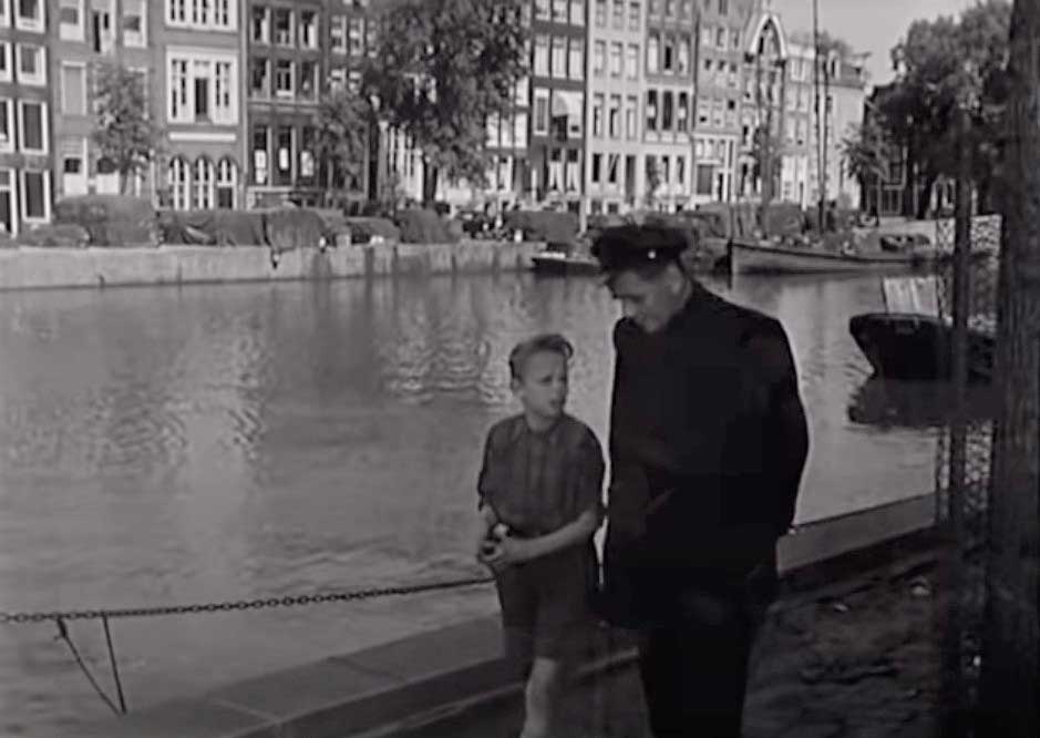 Oude Waal, shot has been taken from Oude Waal 19, Amsterdam Circa 1955