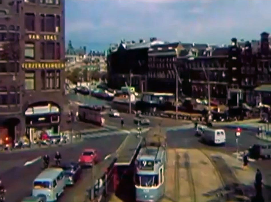 As seen from the Carlton Hotel the Muntplein, Amsterdam. Circa 1966