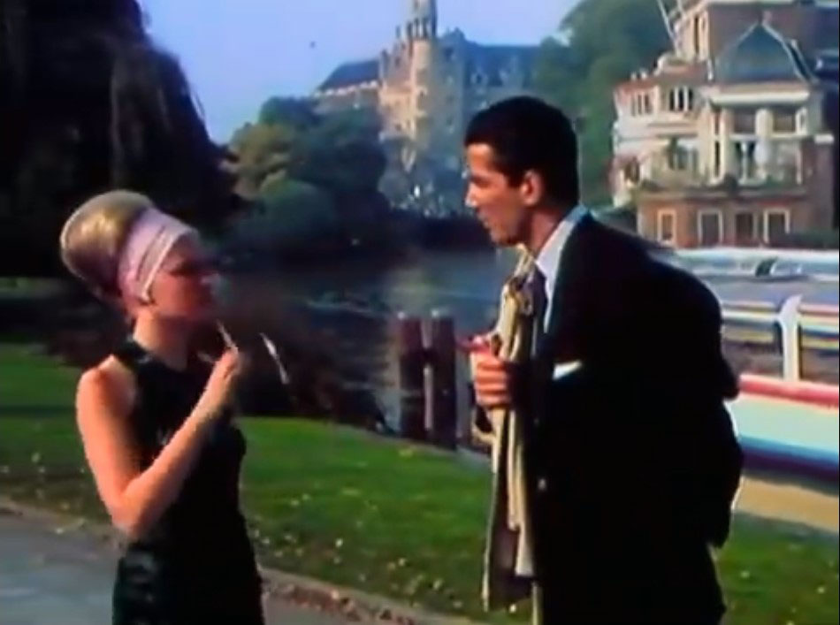 In the background Hotel Americain, Leidsebosje, Amsterdam Circa 1966