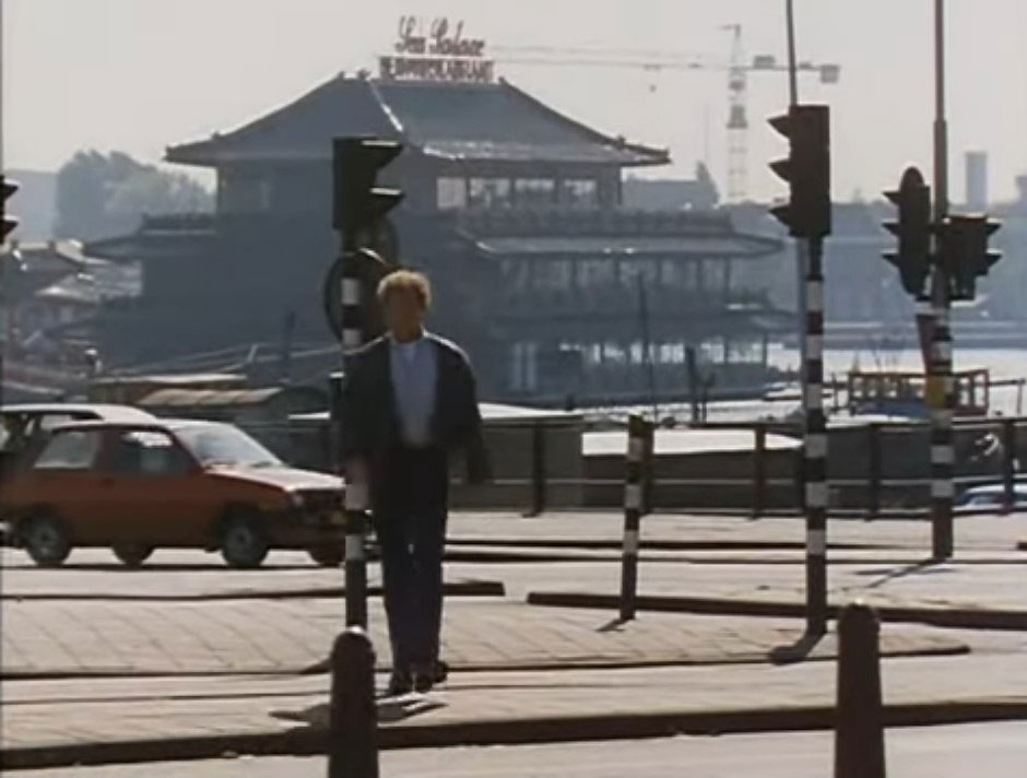 Prins Hendrikkade looking at Sea Palace restaurant, Amsterdam Circa 1987