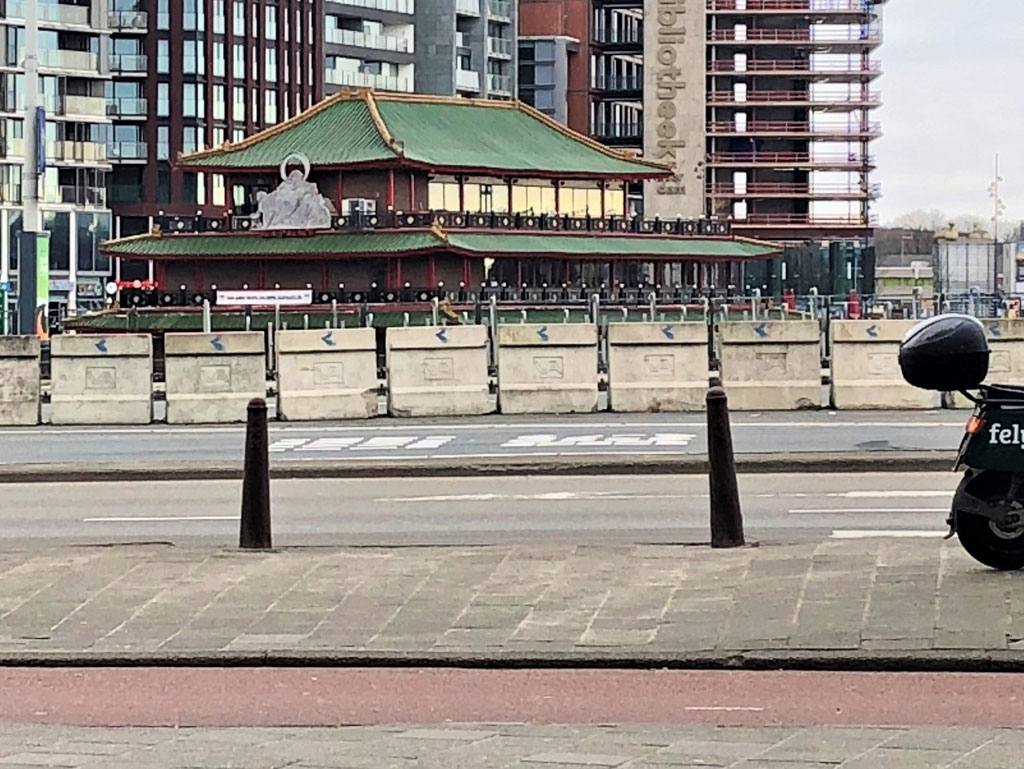 Prins Hendrikkade looking at Sea Palace restaurant, Amsterdam