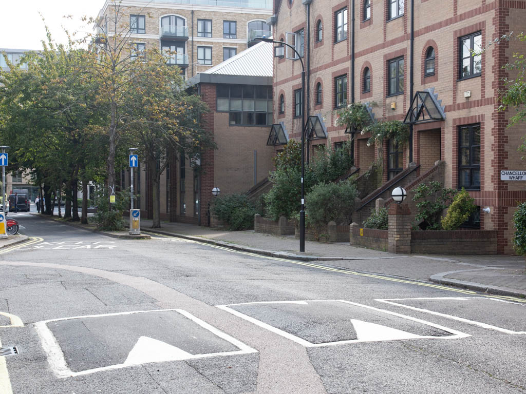 Crisp Road, Hammersmith looking towards Chancellors Road