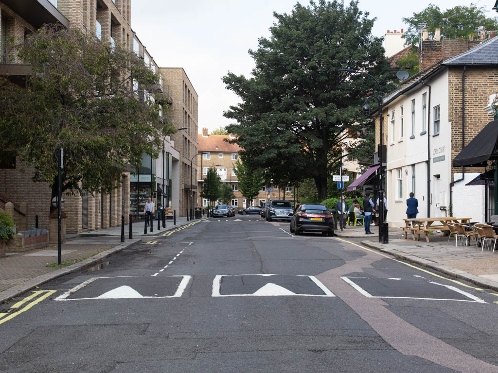 Crisp Road looking towards Queen Caroline Street, London W6