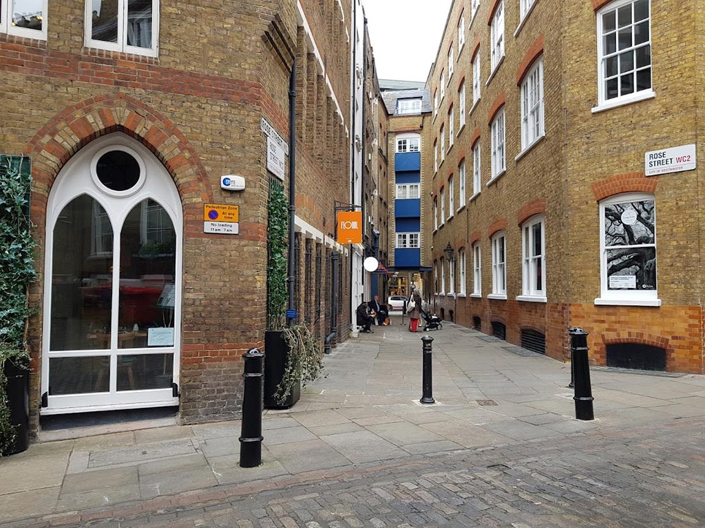 Rose Street, London WC2 into Floral Street.
