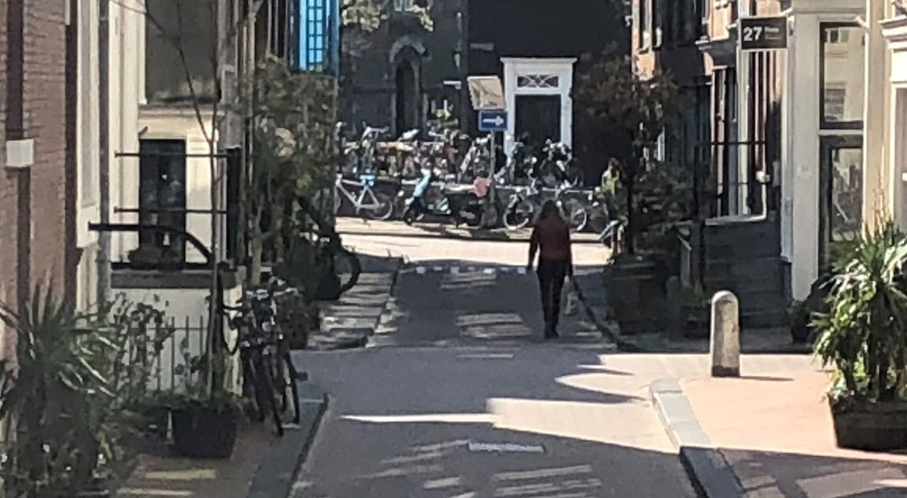 Eerste Leliedwarsstraat and looking in the direction of the Westertoren, Amsterdam