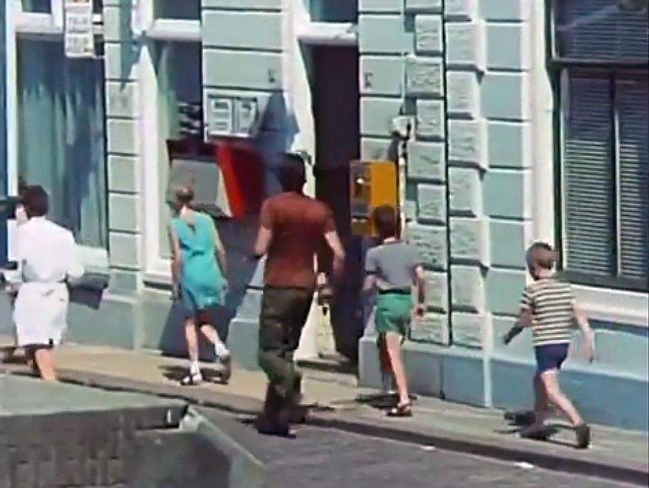 Herengracht, Muiden in Noord-Holland. Circa 1971