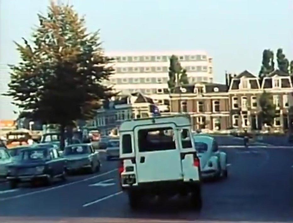 Turfmarkt looking in the direction of Zuider Buiten Spaarne, Haarlem in Noord-Holland. Circa 1971