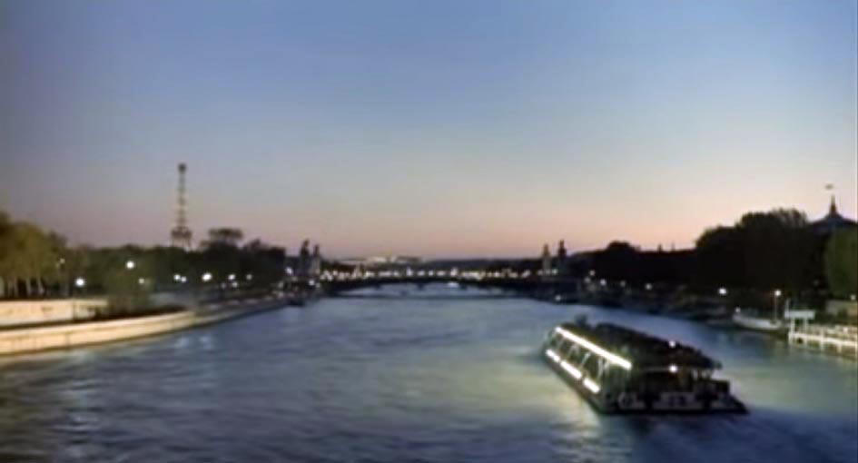 Pont des Invalides and looking over the Seine and the Eiffel Tower, Paris, France Circa 1989