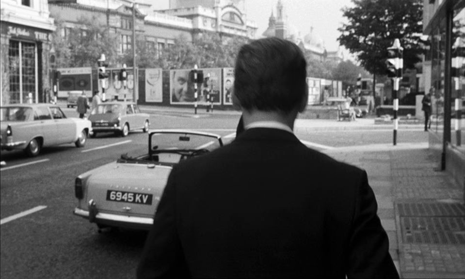 Thurloe Place looking across Exhibition Road to the V&A Museum that was at that time visible. Circa 1964