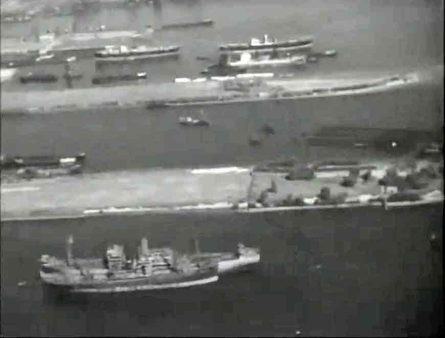 Rotterdam harbour. Circa 1948