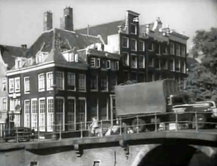 Intersection Herengracht and Reguliersgracht, Amsterdam Circa 1948