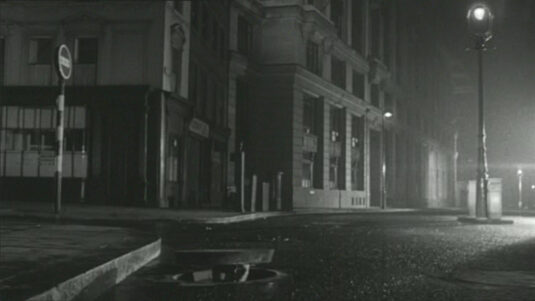Eastcheap, EC2 looking east with Rood Lane off to the left. Circa 1960