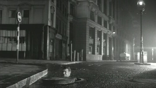 Eastcheap, EC2 looking east with Rood Lane off to the left. Circa 1960