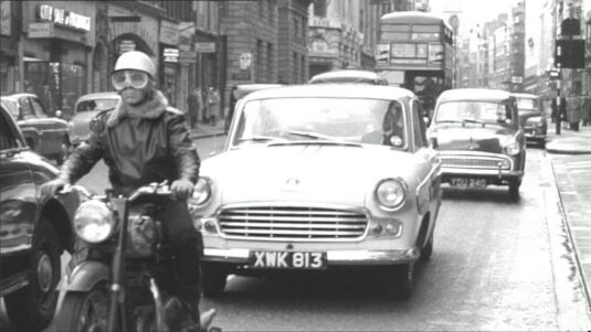 Fleet Street at Ludgate Crcus looking west. Circa 1960