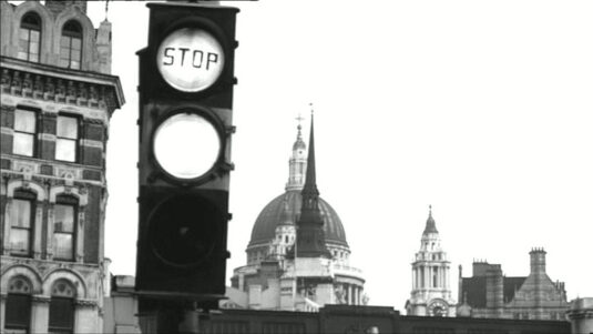 Looking over Lugate Bridge (now demolished) towards St. Paul's Cathedral. Circa 1960