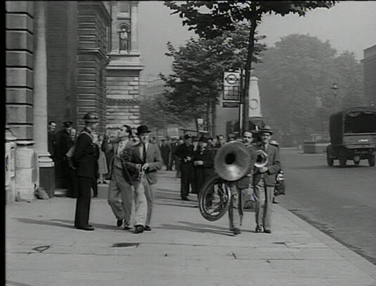 Parliament Street looking towards Whitehall, SW1 and the Cenotaph. Circa 1941