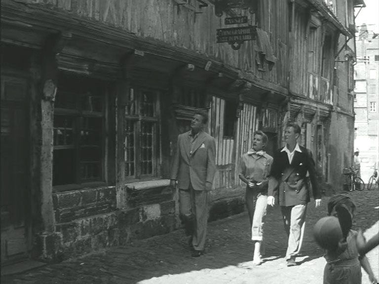 Behind Joan and John is what is now Musée de Vieux Honfleur. Circa 1954